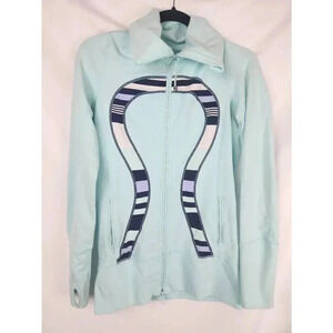 Lululemon In Stride Jacket Full Zip Aquamarine Blue Size 6.
